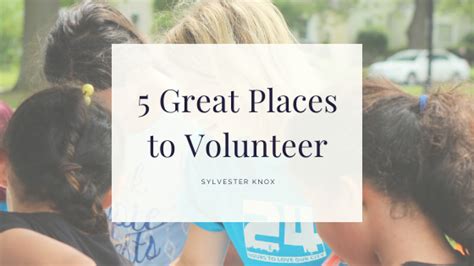 cool places to volunteer.
